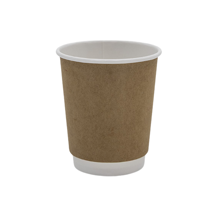 KUBEK PAP. TERMICZNY 250 ML (4076) BIAŁY / KRAFT + SUP MULTI (H-91) (S-1)